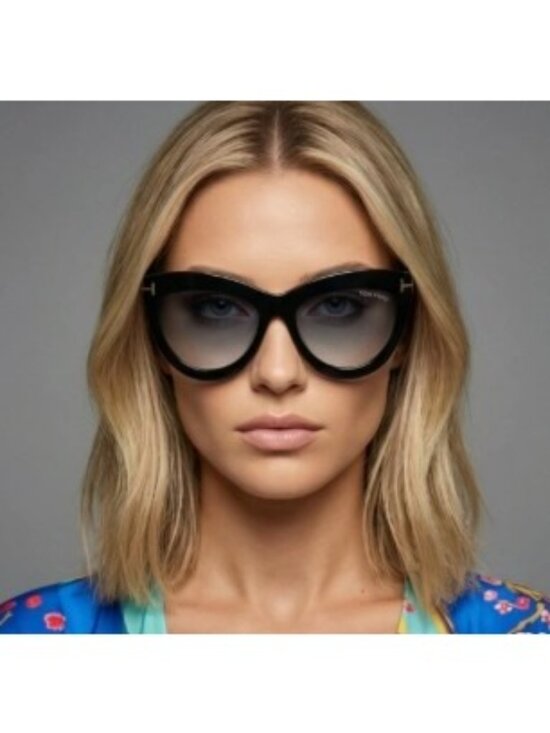 Tom Ford Doris FT1112 53G Sunglasses Havana Cat Eye Frame, Brown Lenses main image 10